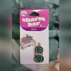 DIY Charm Bar Knitting Charms 2pc